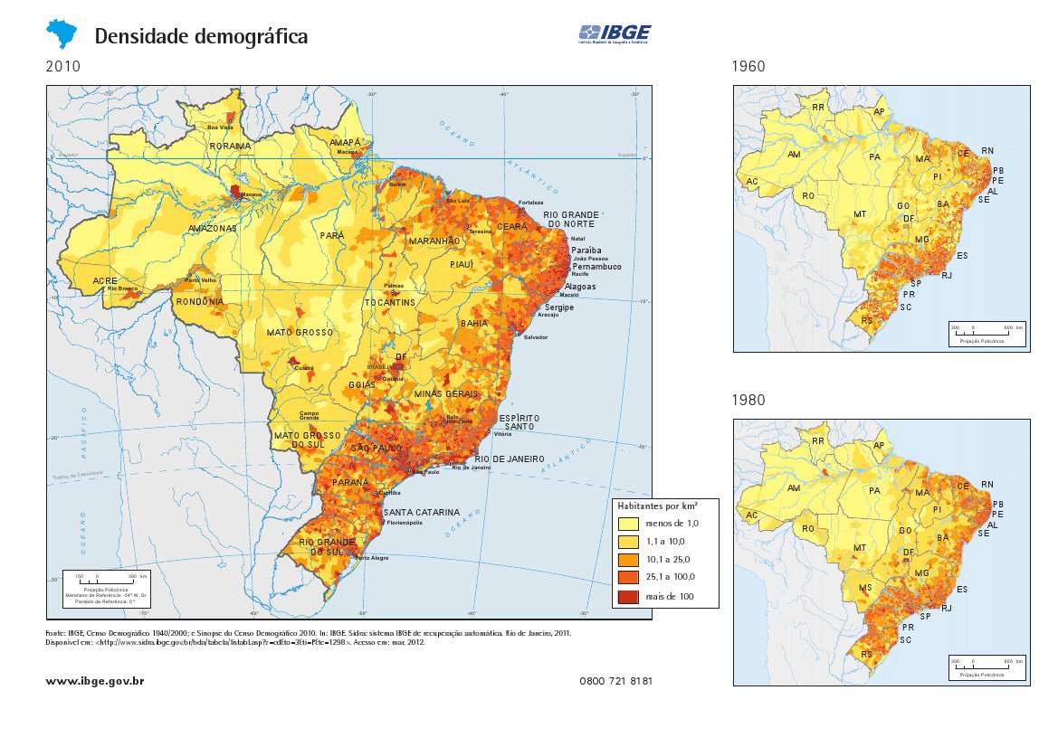 IBGE, Brasil em síntese, território